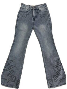 NWT Western Flare Jeans “Road Markings” Size S